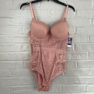 Saki Silver Women’s Lingerie Bodysuit in Mahogany Rose